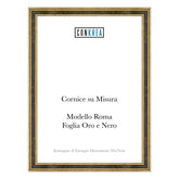 Cornice Classica su Misura - Modello Roma Foglia Oro e Nero